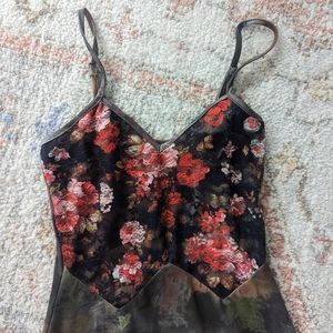 Floral lace tie dye dress